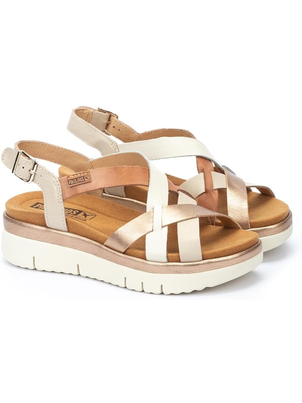 PIKOLINOS Palma W4N-0650 Women's Sandals - Marfil (Rose Gold, Cream, Tan) - 38